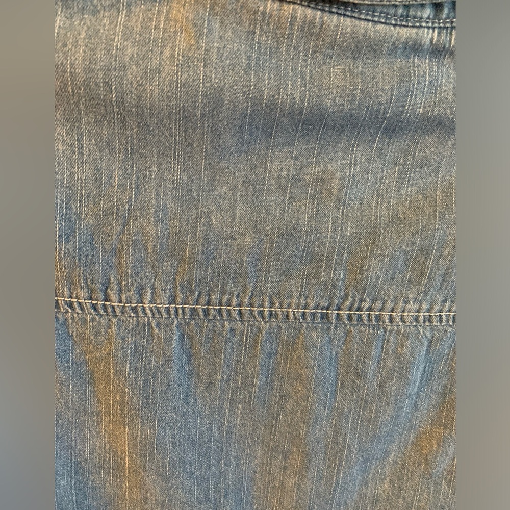 Denim Button-up Boho County Shirt - Picture 5 of 5